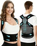 hyentech Posture Corrector for Women and Men, Breathable Full Back Straightener for Improving Hunchback Posture, Adjustable Back Support Brace for Upper and Lower Back Pain Relief, Size L