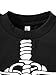 Popshion Glow in The Dark Skeleton Sweatshirts Toddler Boys Halloween Sweatshirt Cotton T-Shirts Pullover Sport Tops for Kids 3t
