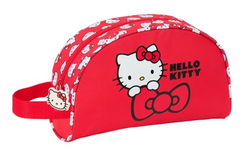 Safta Hello Kitty Iconic - Neceser Grande Niño, Neceser Infantil, Adaptable a Carro, Ideal para Niños de 5 a 14 Años, Cómodo y Versátil, Calidad y Resistencia, 26x16x9 cm