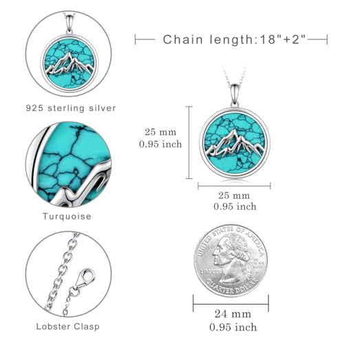 Western Turquoise Necklace 925 Sterling Silver Turquoise Cross/Dragonfly/Cow Tap/Butterfly/Hummingbird/Snake/Horseshoe Pendant Necklaces Turquoise Jewelry Gifts for Women Men4