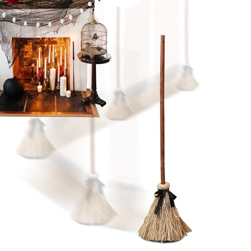 Vassoura de bruxa - vassoura bailarina com sensor de luz e movimento, acessórios de som assustadores de 110 cm de altura para festa de Halloween alpendre frontal pátio, jardim sala de aula entrada