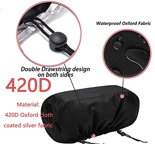 Wall-Mounted Patio Heater Cover - Black 36.5''L *9.5''H *6.5 '' W Electric Heater Cover,420D Oxford Waterproof Dustproof Infrared Heater Covers for Indoor Outdoor Garage Backyard Hanging Patio Heaters - Thumbnail 4