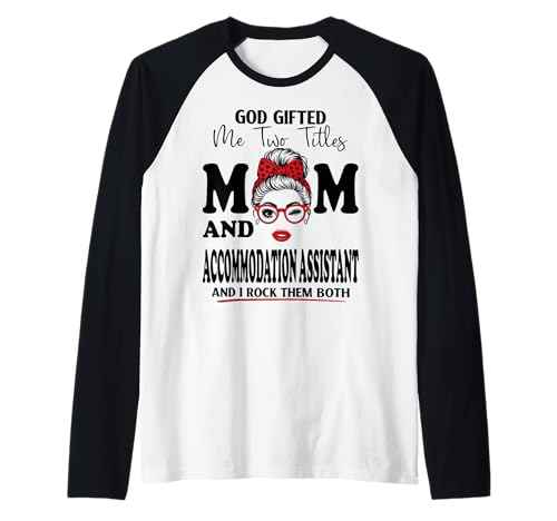 Mom and Accommodation Assistant Mothers Day Double Blessing Raglan Baseball Tee