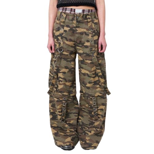 Amazon.com: Pivanzore Women Cargo Pants Gothic Striped Low