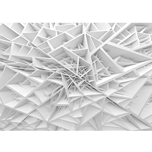 Runa Art Fototapete 3D Abstrakt Modern Vlies Wohnzimmer Schlafzimmer Flur - made in Germany - Weiss 9147010a