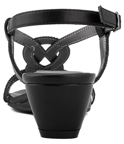 Image of LONDON FOG Womens Macey Demi-Wedge Dress Sandals