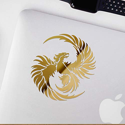 Transparent Decal Stickers Of Phoenix Bird 2 Stencil (Metallic Gold) Premium Waterproof Vinyl Decal Stickers For Laptop Phone Accessory Helmet Car Window Mug Tuber Cup Door Wall Dec Andstic0A5376Goaa #TOP3