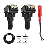 Durable Material: Crafted from high-quality plastic that is sturdy and firm, ensuring these windshield washer nozzles do not break or deform easily even under harsh conditions. The smooth surface provides a comfortable touch during handling and insta...