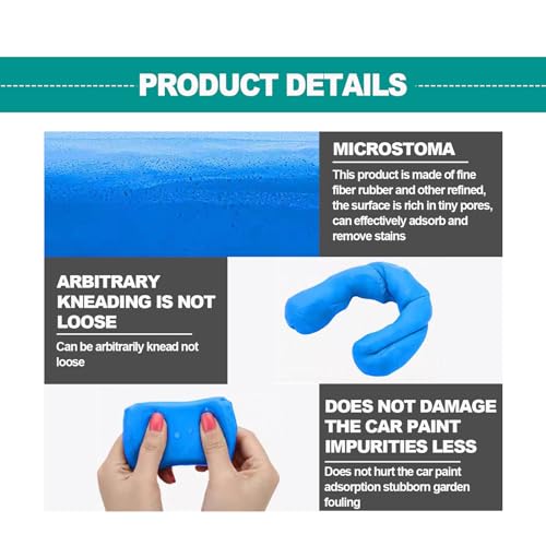 4er Pack 100g Car Clay Bar Auto Detailing Magic Clay Bar für Autowäsche Auto BLAU - Bild 8 von 22