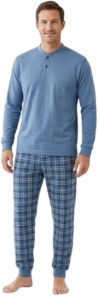 U2SKIIN Pigiama Uomo Lungo In Cotone 100%: Comfort E Stile Per Il Tuo Relax