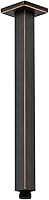 Vista 25 de Brazo de ducha negro con brida cuadrada para techo de extensión para cabezal de ducha de lluvia, 6 pulgadas
