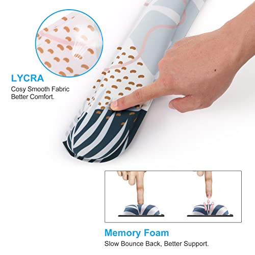 Ileadon Keyboard Wrist Rest + Mouse Pad + Mouse Wrist Rest Support Set, Memory Foam For Easy Typing Pain Relief, 3Pcs Keyboard Mouse Pad Set For Computer, Laptop, Home & Office - Tropical Plants #TOP2