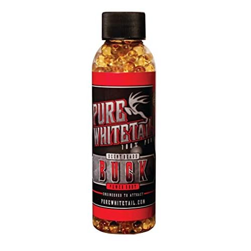Power Shot Buck Scent | Time Release Scent Beads | Fresh 100% Pure Mock Scrape Scent From One Buck | All Season Buck Urine | Deer Pee | 4 oz Bottle