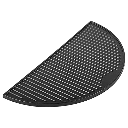 KAMaster 18" Half Moon Cast Iron Big Reversible Griddle for Large Green Kamado Grill Egg and Other 18in Kamado Grills Cooking Grate BBQ Accessories by KAMaster - Used condition - US$23.49