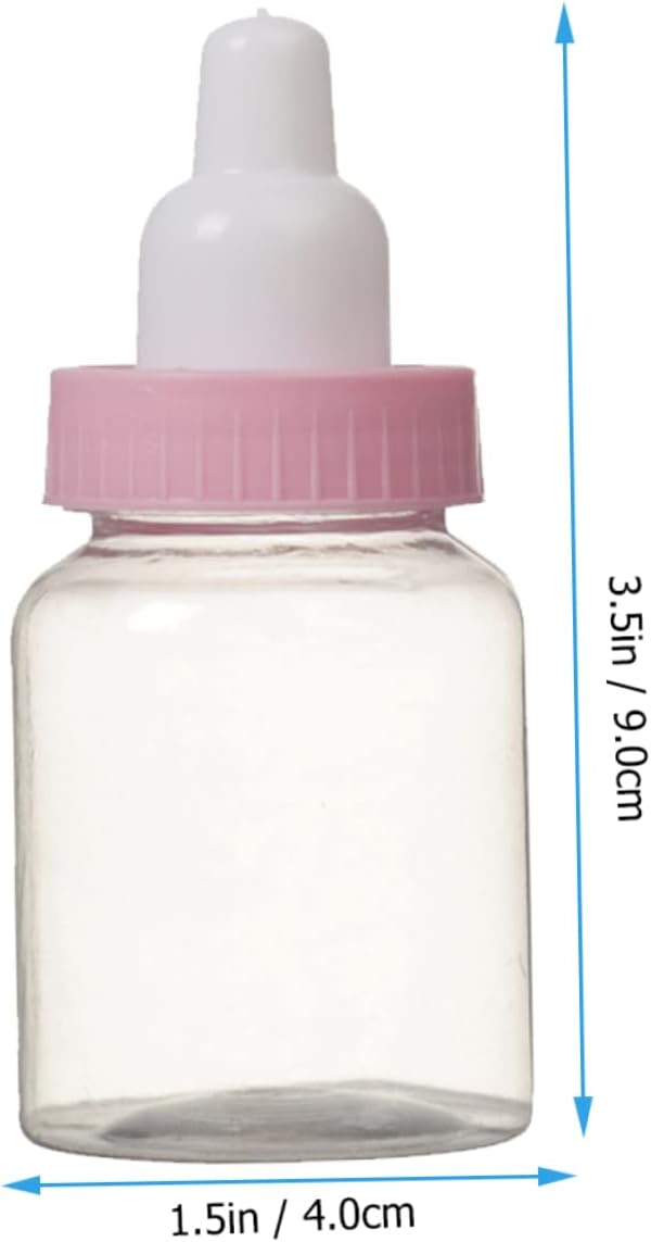 24pcs Gender Reveal Candy Bottles Unique Feeder Shape Candy Box for Shower Birthday Parties and Celebrations Containers for Sweet Treats