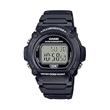 Casio Reloj de pulsera de cuarzo con correa de resina, color negro, 25,5 (modelo: W-219H-1AVCF)