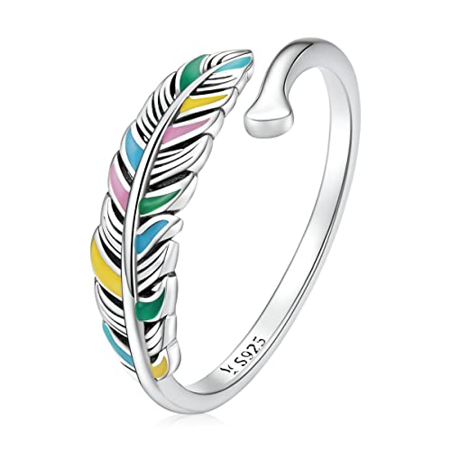 Bague ouverte réglable en argent sterling avec ours noir mignon et oxydes de zirconium Qings