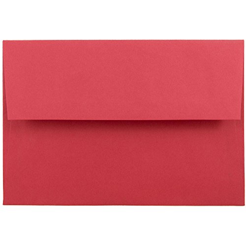 JAM Paper A8 Red Recycled Invitations Envelopes