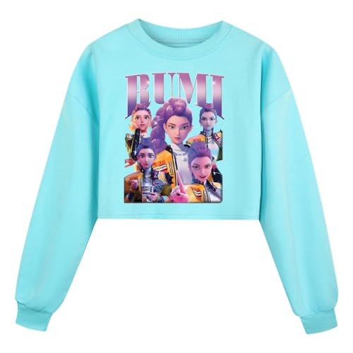 Unisex Kids Huntrix Long Sleeve Short Design Graphic Multiple Colors Available Rumi Sweatshirt