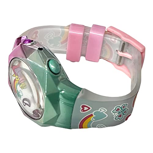 Accutime Kids Love, Diana Pink Rainbows Unicorns Digital Flashing LCD Quartz Wrist-Watch with Ring and Bracelet Accessories for Girls, Boys and Toddlers (Model: LDA40003AZ)4