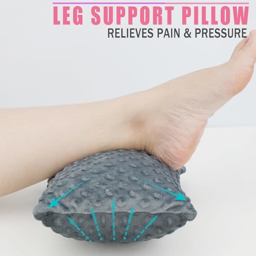 Comfortable Padding Knee Pillow for Side Sleepers Leg Support Pillows Hip Replacement Back Pain Relief Pressure off After Surgery between Thighs Joints Side Sleeping Men Women, Minky Dot Dark Gray by BNRendles - Image 4