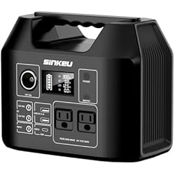 SinKeu Portable Power Station 80000mAh, 256Wh LiFePO4 Battery Backup,300W AC Outlets, Solar Generator for Hurricane Emergency Outdoor Camping RVs Home