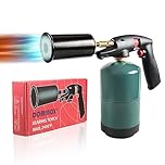 DOMINOX Cooking Torch for Creme Brulee, Fits All Propane Tanks, Gas Torch for BBQ, Baking, Brulee, DIY (Butane Gas Not Included)
