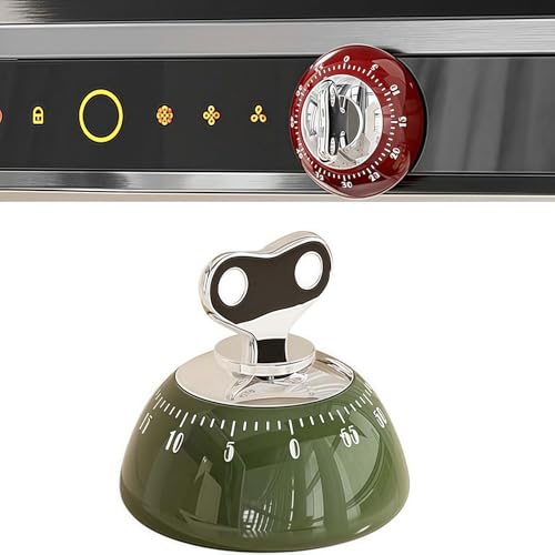 Magnetic Mechanical Kitchen Timer - Wind Up 60 Minutes Countdown Timer, No Batteries Needed, for