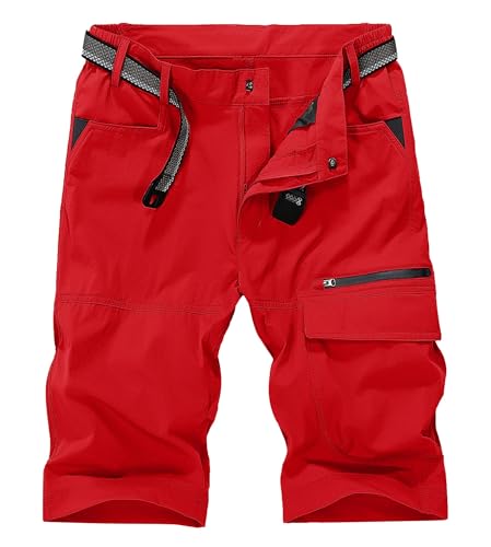 KEFITEVD Cargo Shorts Herren Kurze Hosen Outdoor Atmungsaktiv Sommer Multi...