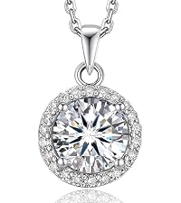 MomentWish Heart Necklace for Women, Sparkling Gift for Her 925 Sterling Silver Dance Necklace for Anniversary Christmas