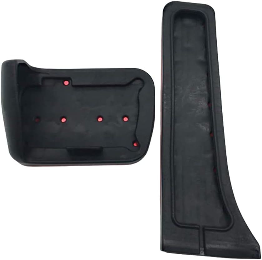 Anti-Slip Aluminum Brake Gas Pedal Pads, Auto No Drilling Accelerator Pedal Covers Foot Pedal Pads Kit, Compatible with Mercedes-Benz C E S GLC GLE GLS CLS Class W205 W213 X253 W167, Silver