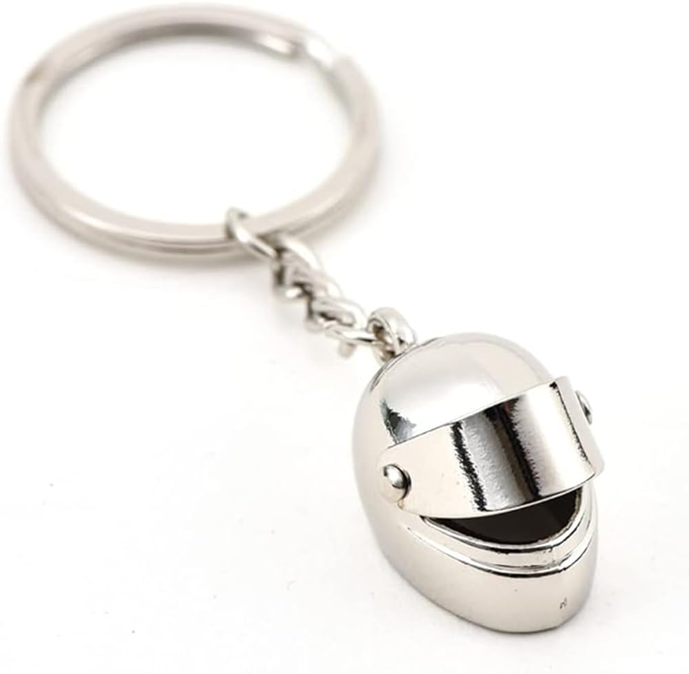 LMJX Axmerdal Exquisite Motorcycle Helmet Titanium Steel Keychain Birthday Gift Car Key Pendant