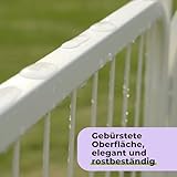 SunsGrove 8-teilig Welpenauslauf 80cm Hoch, Rutschfester Hundestall für drinnen mit 1 Türen, Anti-Rost Hundezaun, Automatische Verriegelung, Weiß