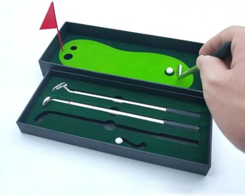 JUNTAO Mini Golf Club Putter Ballpoint Pen Golfers Gift Box Set Desktop Decor for School Supplies Golf accessories (C) JUNTAO Mini Golf Club Putter Ballpoint Pen Golfers Gift Box Set Desktop Decor for School Supplies Golf accessories (C)