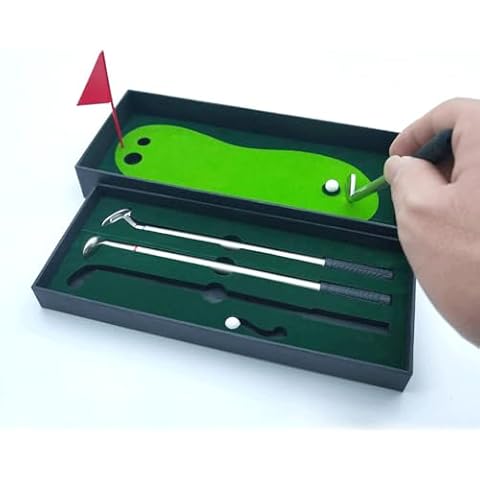 JUNTAO Mini Golf Club Putter Ballpoint Pen Set Cover