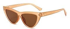 AUGEN Retro Vintage Cateye Abstract Unisex Sunglasses UV400 Protected Medium Size Brown 142