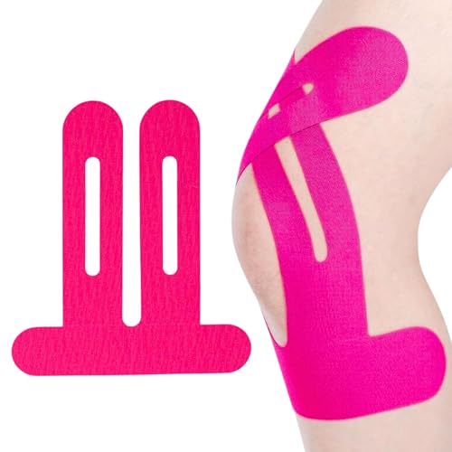 Wonder Care Kinesiology Tape, Pink Pre-Cut Design, 10 Pieces, Waterproof Sports Muscle Support, Joint and Tendon Support, Latex-Free