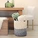 Northern Rey Cotton Rope Basket - XL Handmade basket with Handle – Woven Basket for Kids Toys, Comforter, Blanket, Pillows, Throws, Laundry, Cushion, Hamper, Storage Bins, Chic Grey - 17