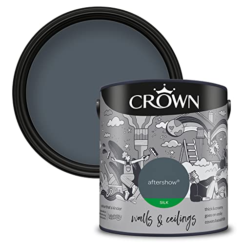 CROWN 2.5L Breatheasy SILK Emulsion Paint for Walls & Ceilings - AFTERSHOW