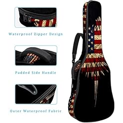 Housse étanche pour guitare acoustique avec double bandoulière et poche Rose pailleté, Multicolore 10., 42.9×16.9×4.7 in… - Les Beatles, Paul McCartney, John Lennon, RIngo Starr, George Harrison Housse étanche pour guitare acoustique avec double bandoulière et poche Rose pailleté, Multicolore 10., 42.9x16.9x4.7 in… – Image 4
