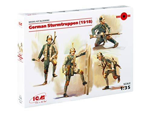 Kit de Figura de Plástico German Sturmtruppen (1918) Escala 1:35 miniatura 1