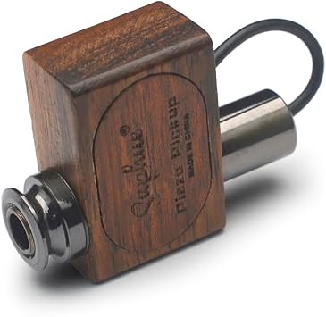 SAPHUE S2 Clip Pickup Transducer for Acoustic/Classic Guitar&Ukulele, Wood Case, 6.35 Jack