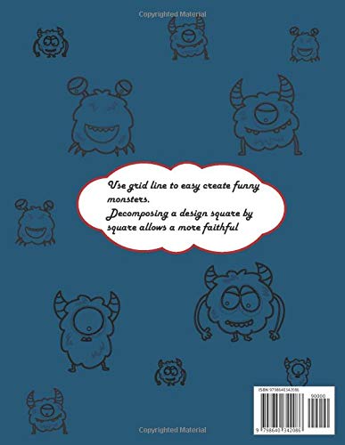 Drawing and Coloring for kids: How to Drawing Funny Monsters For kids age 5 up, 97 pages, size 8.5"x11" Learn to Draw Funny Monster for Kids With Grid ... Book to Create Spooky Beasts Step by Step. image 2