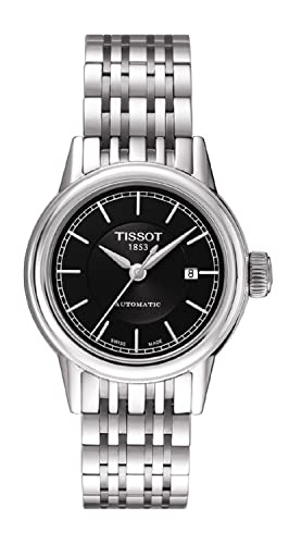 Tissot Damen-Uhren Analog Automatik One Size Schwarz/Silber Edelstahl 32003502