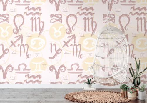 A.S. CréAtion Carta Da Parati Fotografica Con Segno Zodiacale – Livingwalls Crema – Carta Da Parati Spirituale Su 2,80 M X 1,59 M – Carta Da Parati Soggiorno Moderna - 3