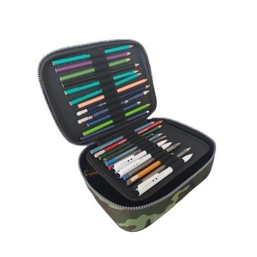 Estojo Box, Estojo Escolar Box 100 Pens Camuflado, Esse Estojo