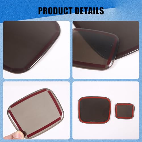Image of Smoked Front Grille Rear Tailgate Emblem Cover for Honda Pilot 2019-2022 / Passport 2019-2024 / Ridgeline 2019-2024, Front Rear Logo Overlay Protector Accessories ABS Material 2PCS