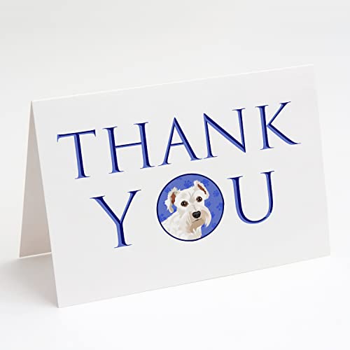 Caroline's Treasures CK9110GCA7P Schnauzer White #1 Thank You Greeting Cards and Envelopes Pack of 8 Blank Cards with Envelopes Whimsical A7 Size 5x7 Blank Note Cards
