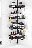 HAMITOR Etagere Douche Sans Percage: Étagère Douche Télescopique Angle Pour Petite Salle D...