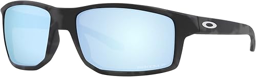 Miniatura 2 de Oakley Lentes de sol para hombre, marco de camuflaje negro mate, lentes polarizados Prizm de agua profunda, 2.402in
